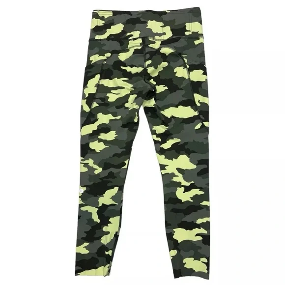 ⚡️SOLD⚡️Lululemon Fast Free High-Rise Crop Tight Leggings Camo Crispin Green - Picture 2 of 15
